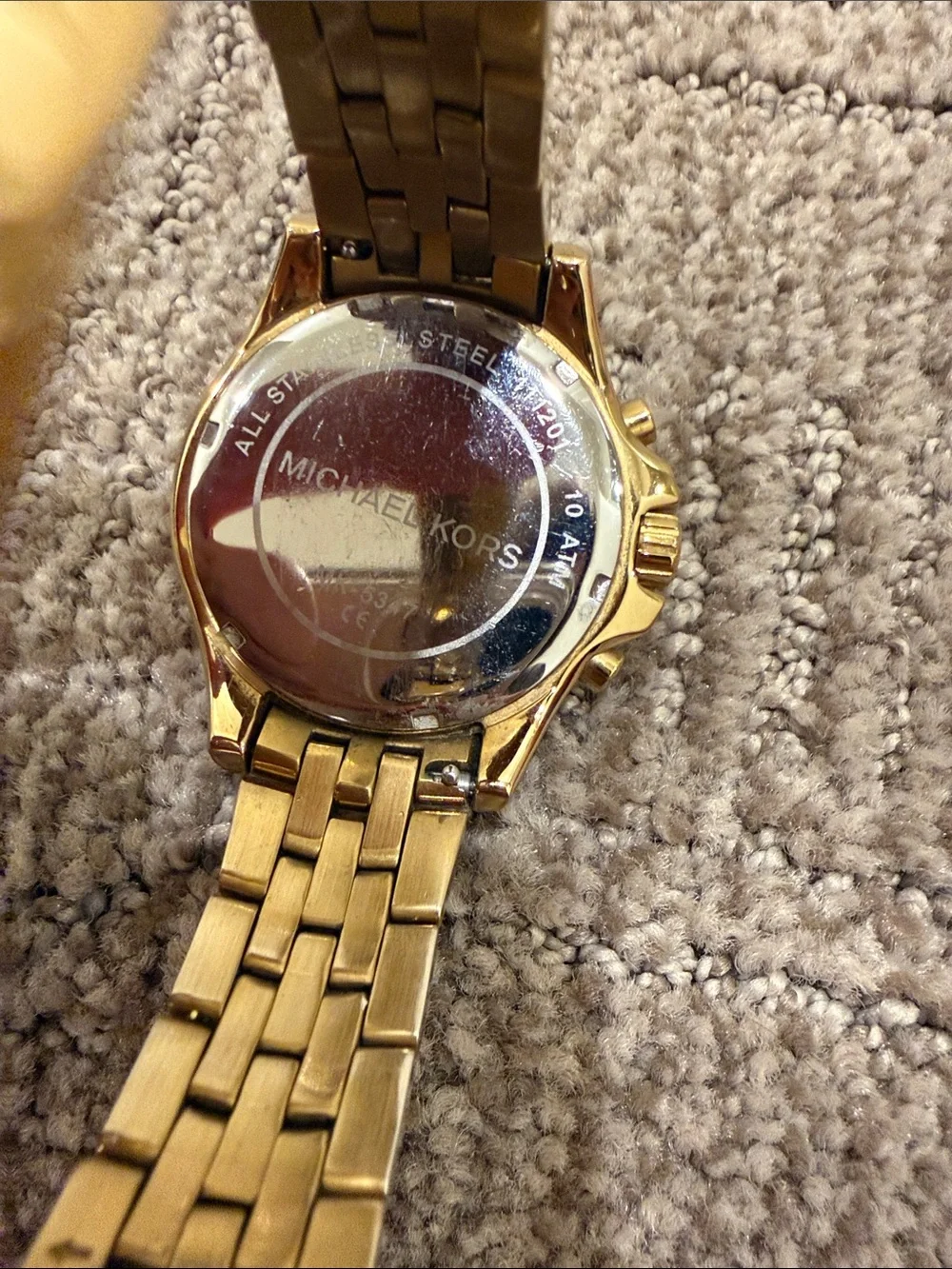 Michael Kors Gold Crystal Accent Chronograph Bracelet Watch